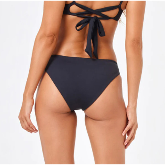 L*Space Sandy Bikini Bottom Classic Black M - Picture 2 of 9